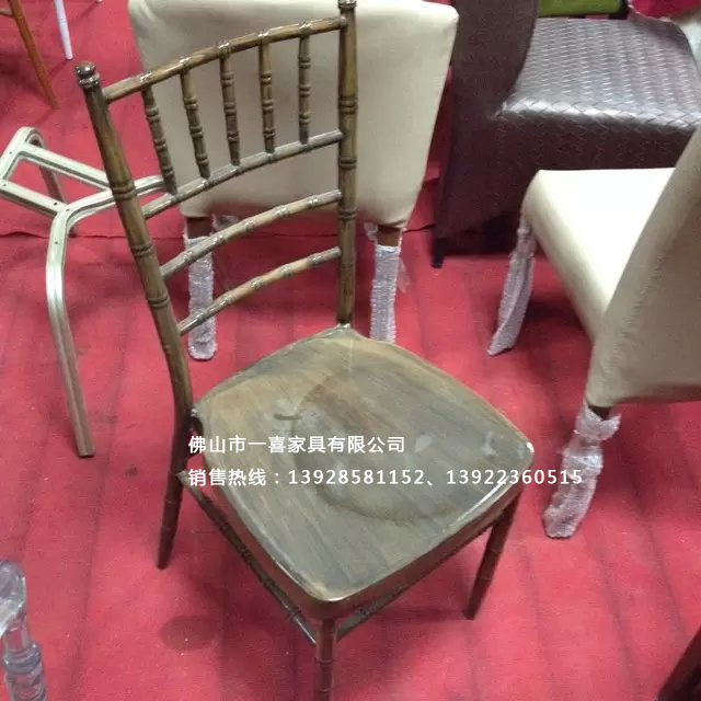 原木色竹节椅,银色竹节椅,金属竹节椅,仿木竹节椅