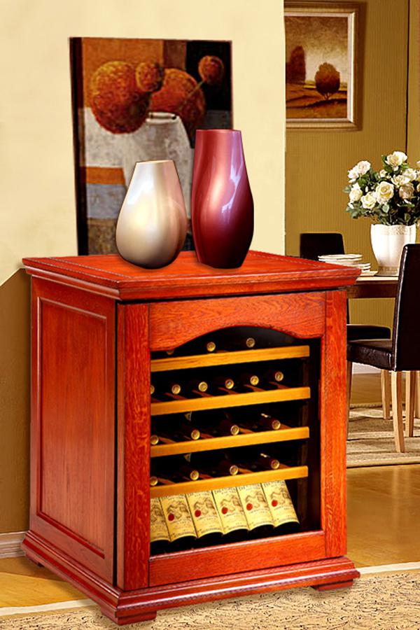 欧式实木恒温酒柜产品型号：DK320