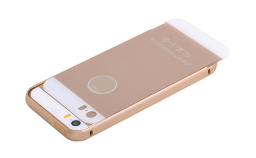 厂家直销 iPhone5S 圆弧金属边框+PC后盖 金边双色