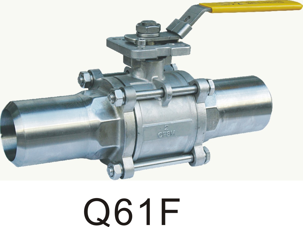 Q61F-16P三片式活接对焊球阀