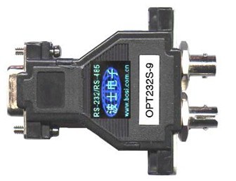 波仕卡OPT232S-9无源RS-232转单模光纤型光电转换器