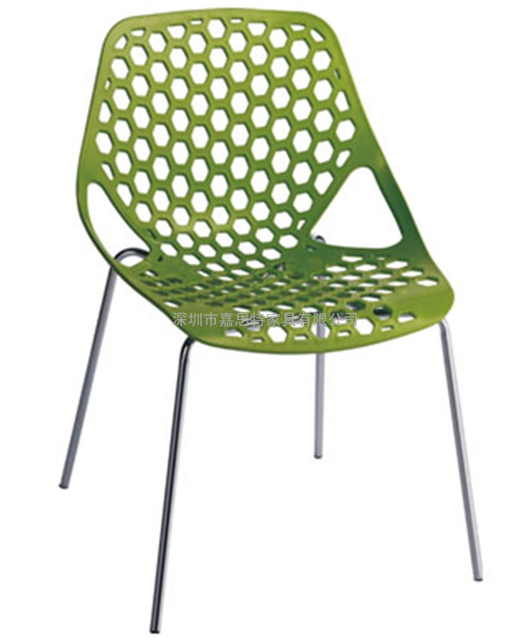 广东厂家供应塑胶椅 休闲镂空塑料椅子