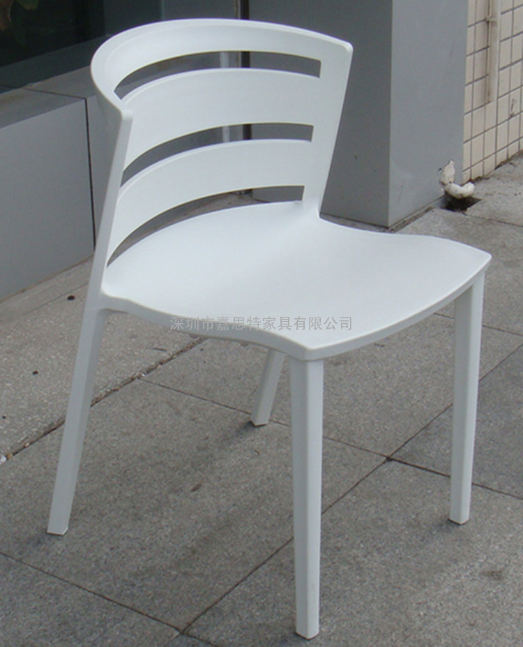 促销款 环保PP塑胶椅一体成型靠背白色塑料椅 批发