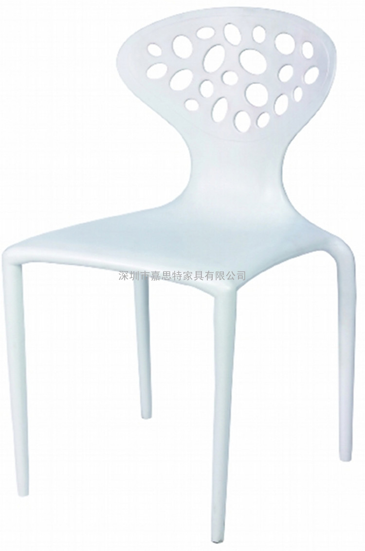 经典款PP镂空塑料椅 一体塑胶椅 会客椅子 小魔鬼椅