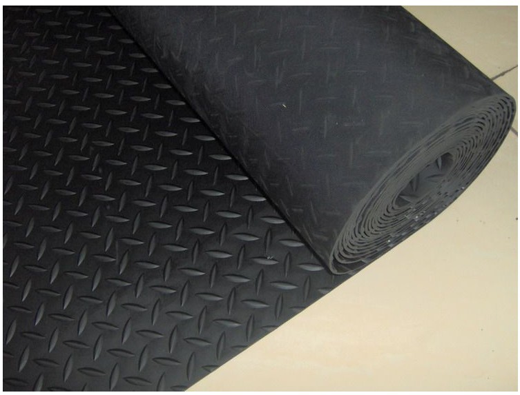 黑色防滑柳叶绝缘胶垫，厂家大批生产