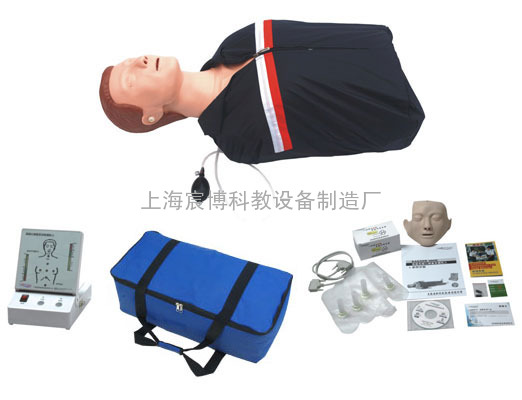 半身心肺复苏训练模拟人，急救训练人体模型，人工呼吸橡皮人