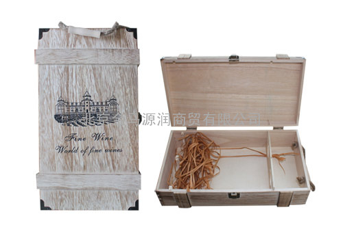新款烤色双支装木酒盒,北京酒盒，红酒包装，酒架酒具，酒袋