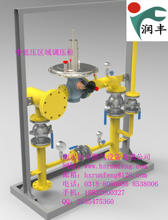 博野润丰落地式电伴热燃气调压柜防止压力上下波动佩带计量表