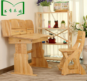 加厚实木儿童书桌
