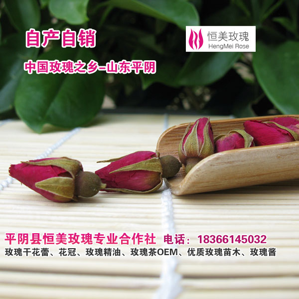  出售干玫瑰花茶平阴玫瑰极品花冠