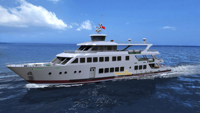广东钢质旅游客船320客位旅游客轮长43.8米
