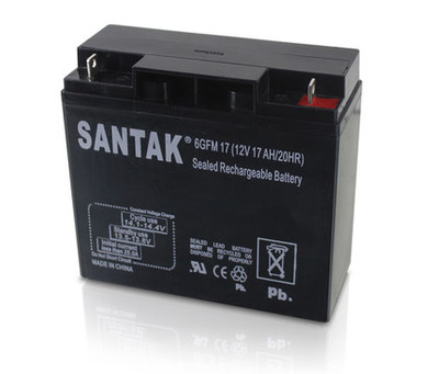 湖北武汉市大促销SANTAK山特UPS不间断电源专用免维护铅酸蓄电池12V17AH