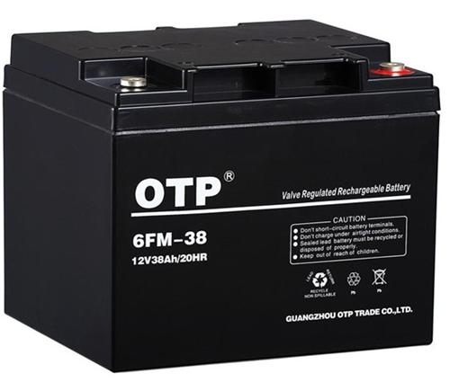 OTP蓄电池12V38AH OTP蓄电池38AH/UPS EPS太阳能电瓶12v38ah