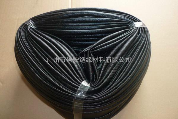 供应10mm黑色纤维管，12厘黑色自熄管，黑色大规格玻纤管