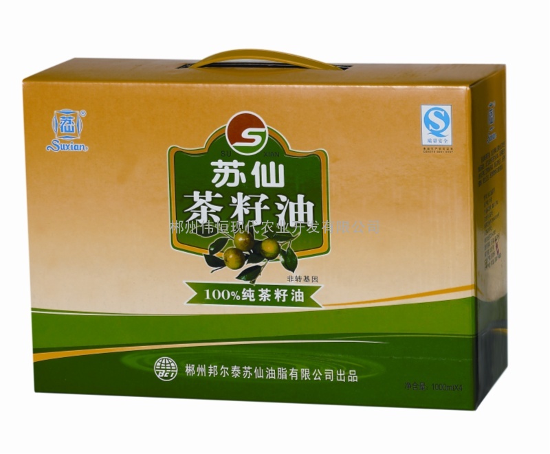 纯茶油1L 4瓶/盒 280元 礼盒装 