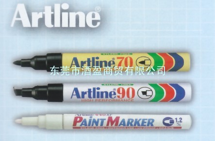 旗牌-雅丽Artline圆头 方头环保型油性记号笔 油漆笔EK-70 90