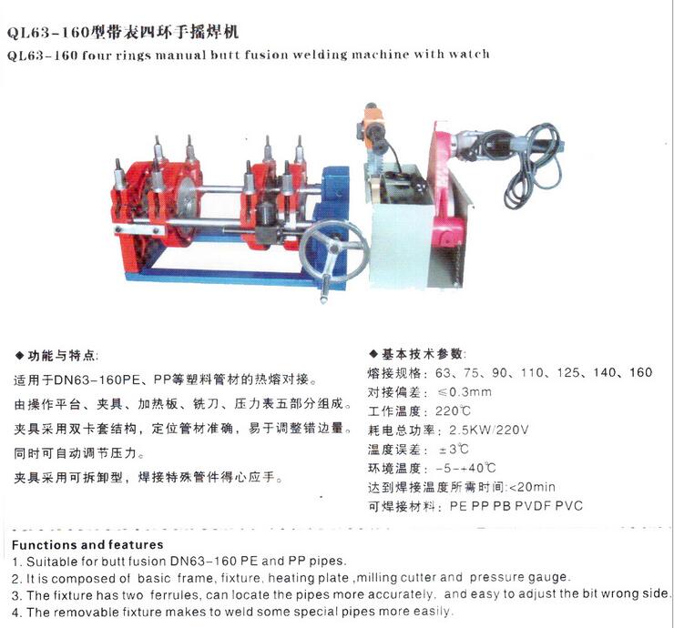 QL63-160型带表四环手摇焊机 优质焊机批发