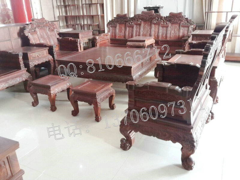 老挝大红酸枝家具，老挝大红酸枝沙发