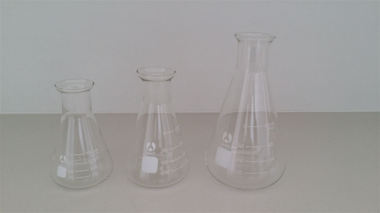 【河南中福实验仪器】三角烧瓶 圆口锥形瓶50ml 化学实验仪器