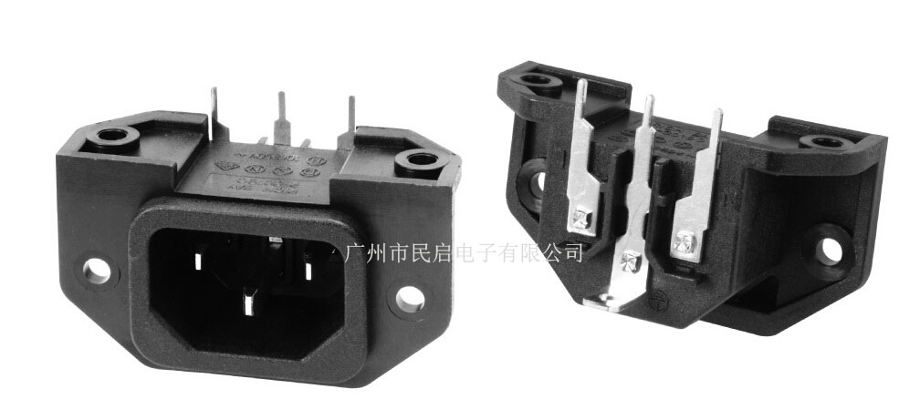 AC电源插座 IEC C14品字尾插座