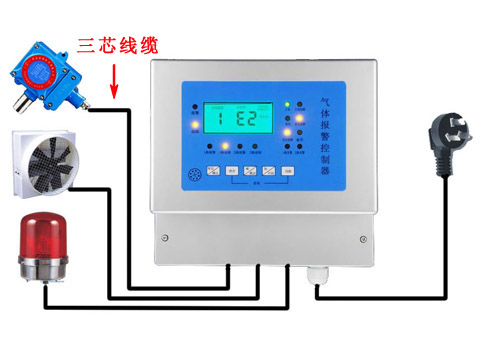 乙酸乙酯浓度超标探测器,带显示气体泄漏报警装置