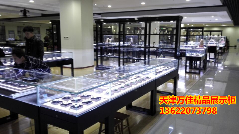 天津烤漆展柜首饰玉器展示柜工艺品古董展柜