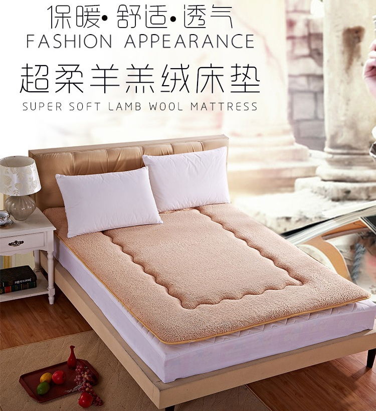 羊羔绒舒适保暖懒人床垫榻榻米床垫单双人加厚床垫工厂供应订做