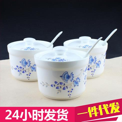 中式家居厨房陶瓷调味罐