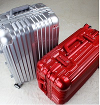 20寸拉杆箱铝框镁合金属旅行箱PC时尚铝框托运箱男万向轮女行李箱