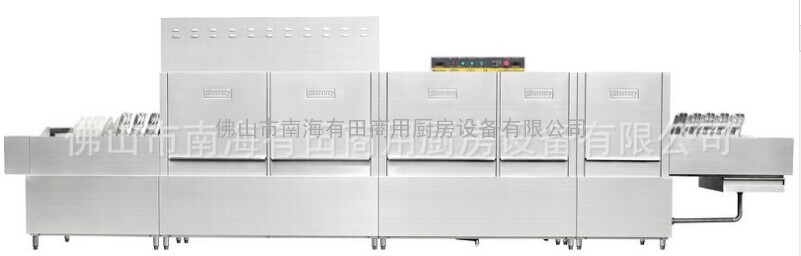 长期批发 大型全自动洗碗烘干机 履带式食堂消毒洗碗机