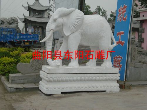 石大象_石雕大象_石大象制作-曲阳县东阳石雕厂