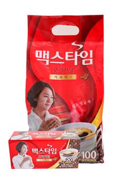 韩国原装进口新麦斯炭速溶三合一原味咖啡100条袋装即饮便携装