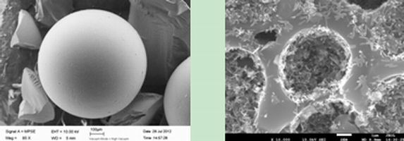轻质“炭/铁氧体/金属合金”复合微球