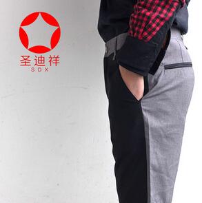 圣迪祥男士休闲裤短装男裤灰色短商务裤