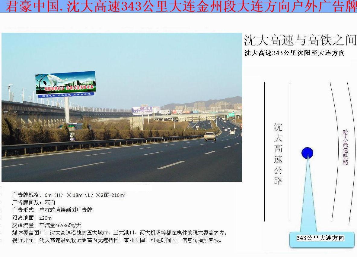 沈大高速公路大连金州段单立柱广告牌合作