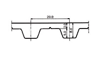 DONGIL东一同步带规格.型号、尺寸表 T2.5型（ 节距=2.5MM)