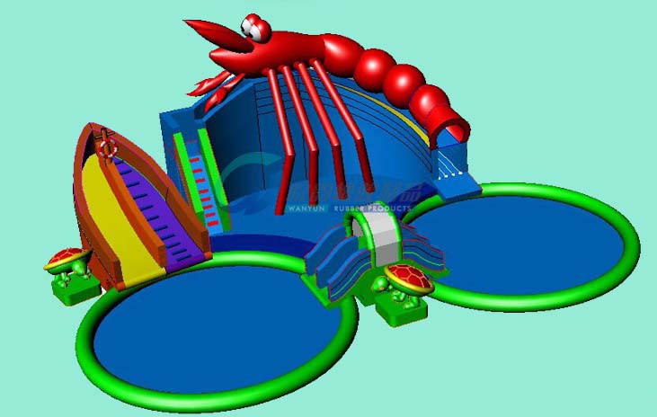 龙虾嬉水滑梯厂家