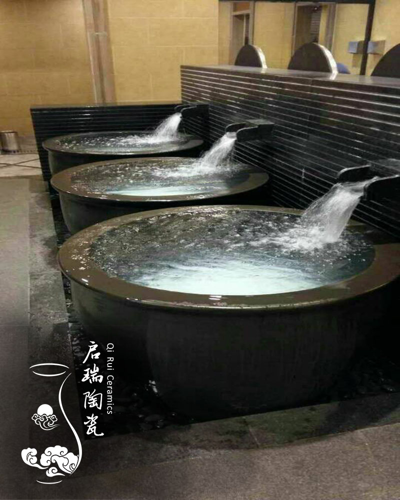 上海极乐汤温泉泡澡大缸  极乐汤陶瓷洗浴大缸 泡澡温泉缸