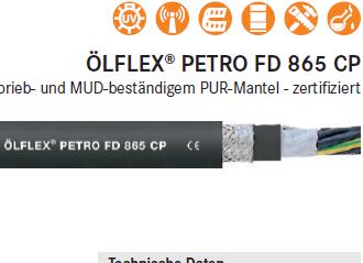 LAPPKABEL OLFLEX PETRO FD 865 CP超柔拖链电缆