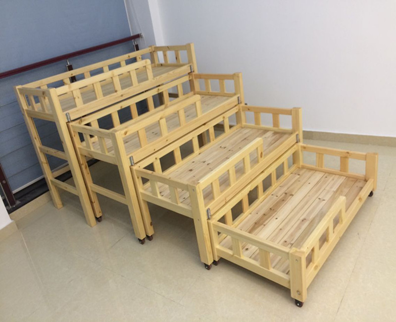 重庆幼儿园儿童实木家具儿童实木玩具儿童实木四层实木推拉床