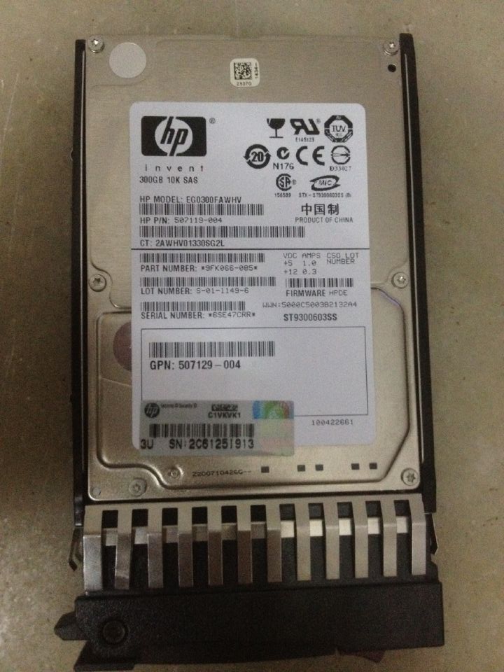 HP 507127-B21 507284-001 硬盘 300GB 6G SAS 10K