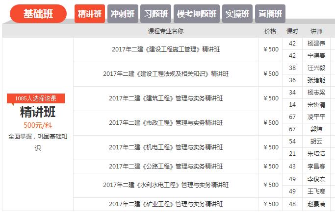 2017年二建备战开启高端班全新升级