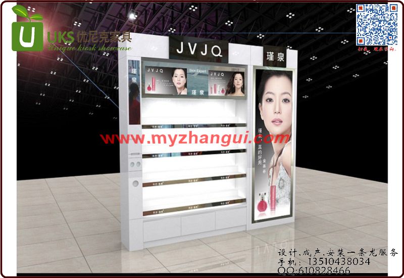 香港大牌商业化彩妆展示柜设计精品化妆品展柜颜色