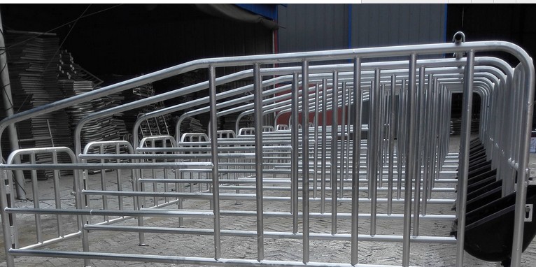 15、母猪限位栏 定位栏 限位栏带 铸铁母猪食槽 养殖设备 养猪设备