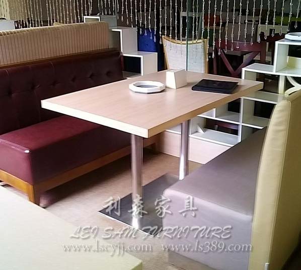 公明茶餐厅桌椅 防火板餐桌 西餐厅板式餐桌椅 欢迎定制