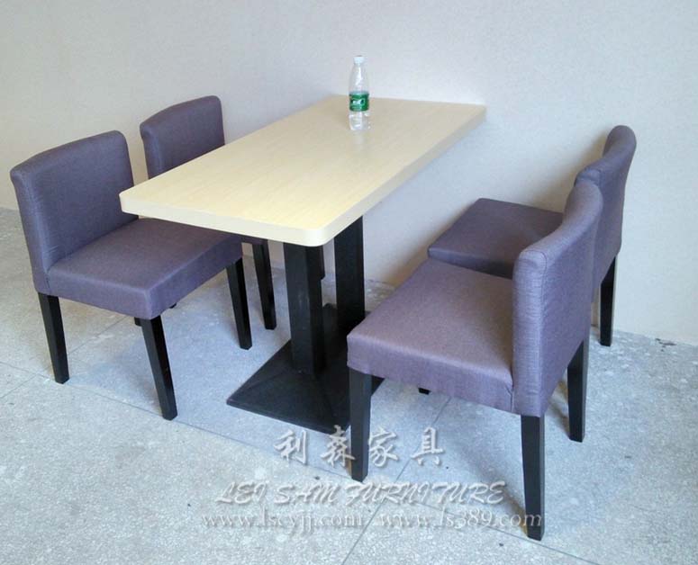 福田板式餐桌椅 简约现代风餐桌 四人位西餐厅桌椅