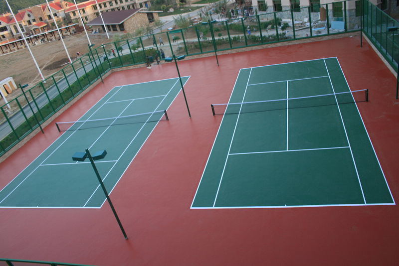 网球场施工网球场施工规划网球场施工规划设计尺寸
