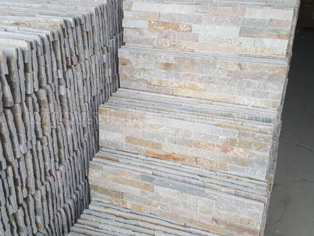 Ivory Beige Yellow Slate Culture Stone Wall Panel 