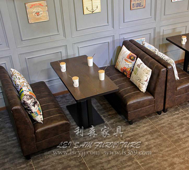 六约软体双面卡座沙发 可定制茶餐厅卡座沙发 厂家直销