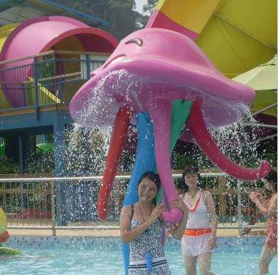 大型水上游乐设备戏水小品儿童水上乐园设备喷水水母